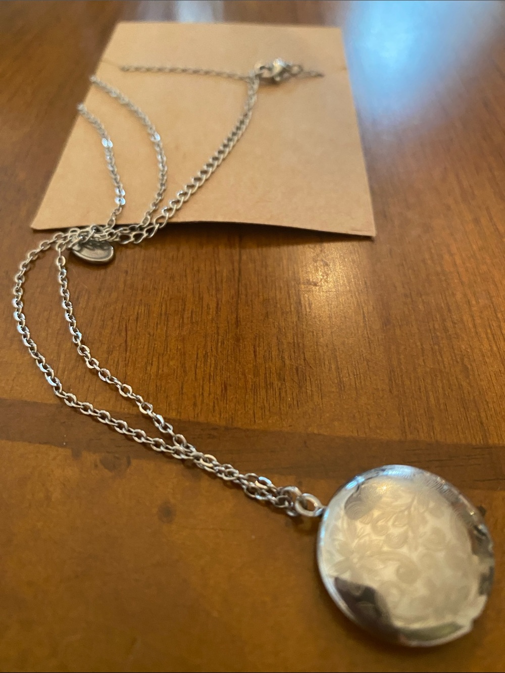 Plunder Silver Floral Locket Necklace